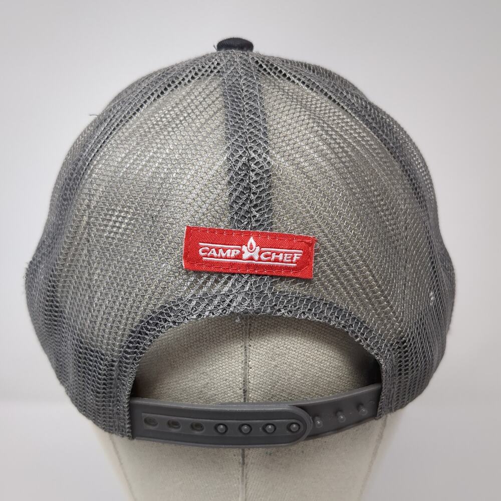 Camp Chef Snapback Mesh Back Trucker Hat Black One Size Embroidered View 6
